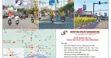Bảng quảng cáo trung tâm thành phố Mỹ Tho Tiền Giang